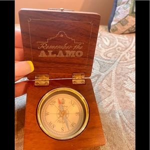 Wood Remembering the Alamo Compass Box
